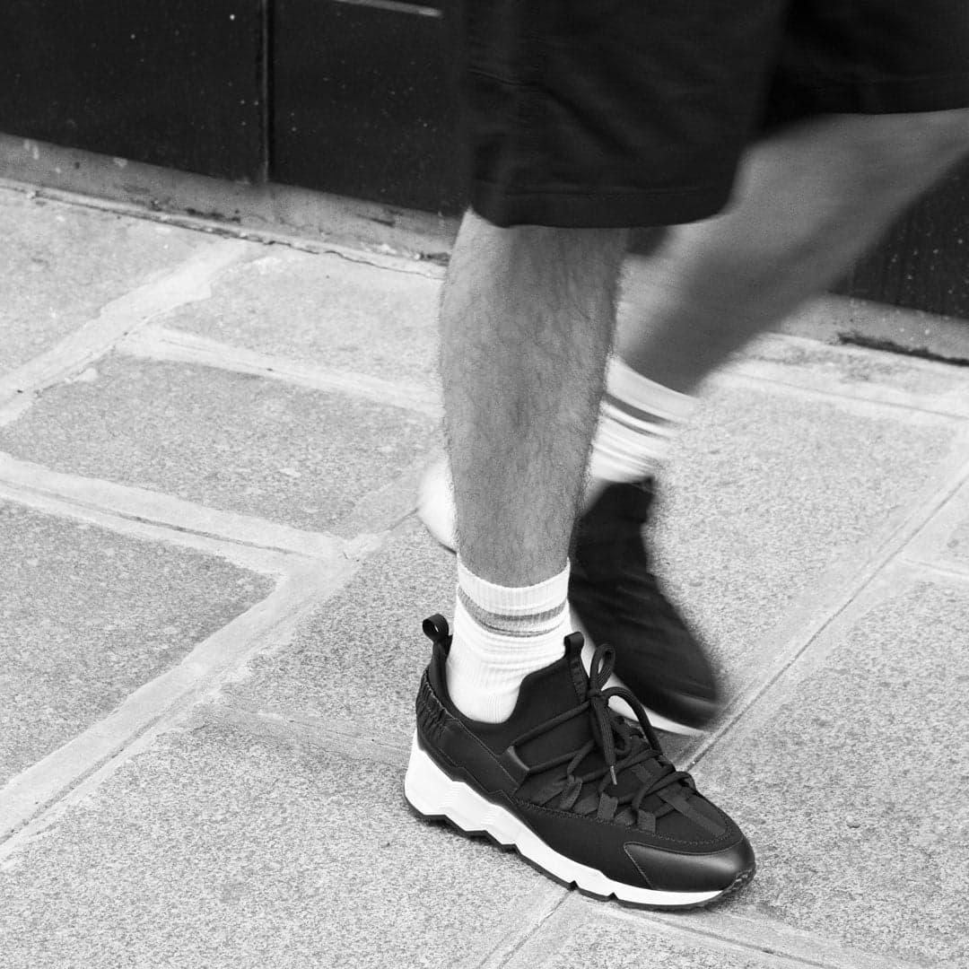 Pierre Hardy BASKETS TREK COMET, néoprène noir avec empiècements en cuir de veau noir, vue 7
