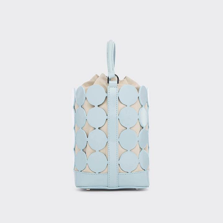 Pierre Hardy SAC SEAU BULLES, cuir d'agneau glacé bleu ciel, vue 4