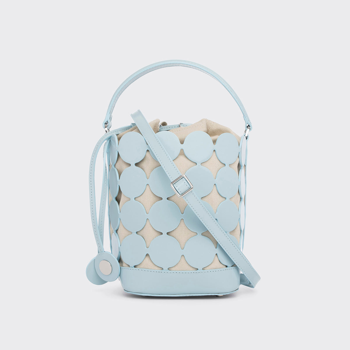 Pierre Hardy SAC SEAU BULLES, cuir d'agneau glacé bleu ciel