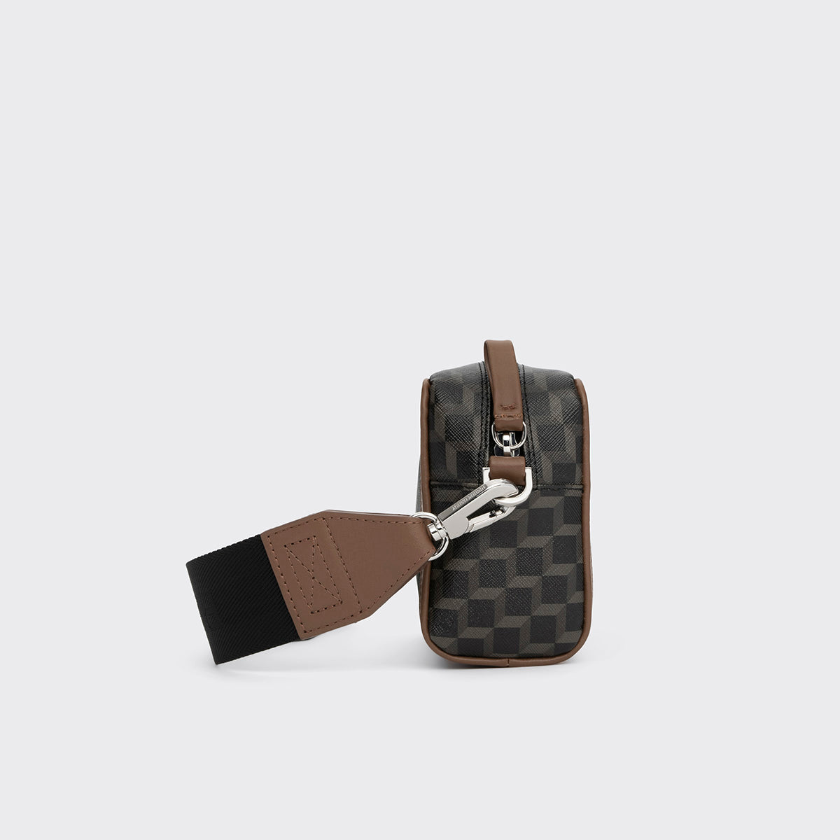 Pierre Hardy SAC MAXI CUBE BOX, toile enduite cube perspective noir et cuir de veau camel, vue 3