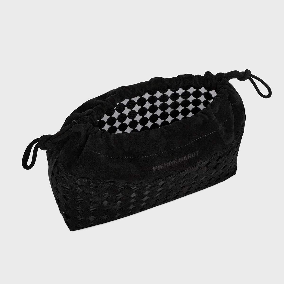 Pierre Hardy POCHETTE TWIN BULLES, cuir de chèvre velours noir, vue 4
