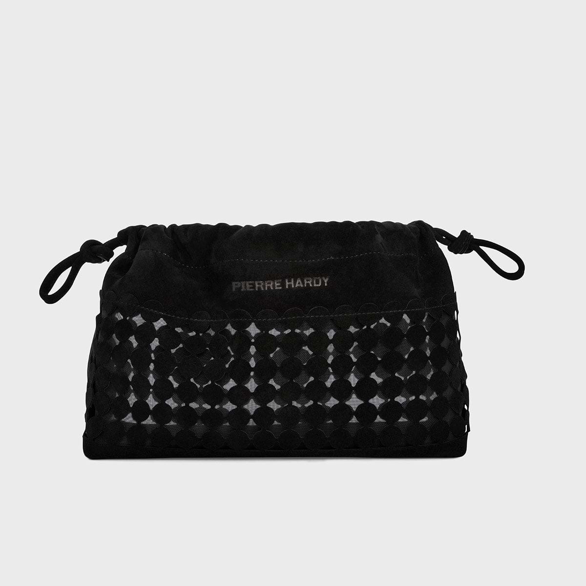 Pierre Hardy POCHETTE TWIN BULLES, cuir de chèvre velours noir, vue 7