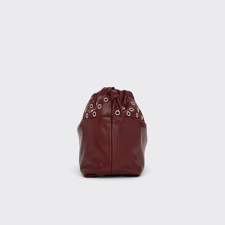 Pierre Hardy POCHETTE TWIN À ŒILLETS, cuir de veau bordeaux, vue 4