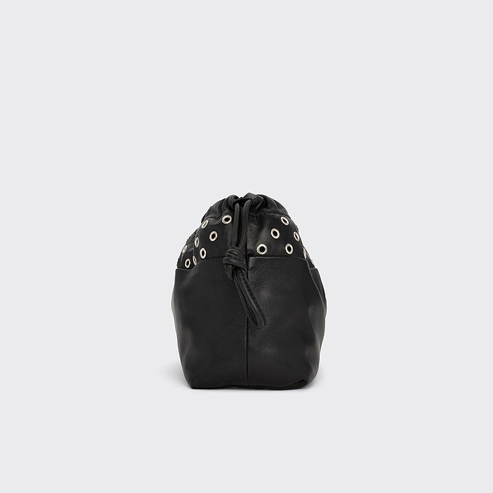 Pierre Hardy POCHETTE TWIN À ŒILLETS, cuir d'agneau noir, vue 6