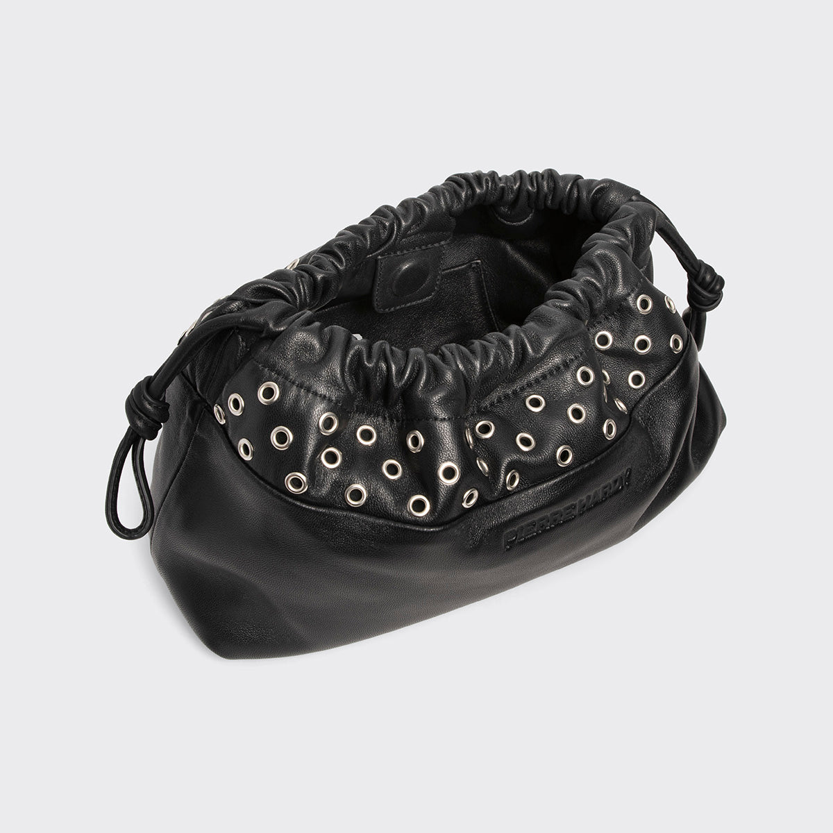 Pierre Hardy POCHETTE TWIN À ŒILLETS, cuir d'agneau noir, vue 3