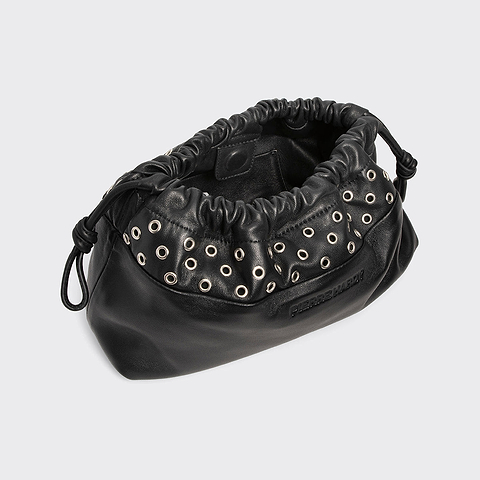 Pierre Hardy POCHETTE TWIN À ŒILLETS, cuir d'agneau noir, vue 2