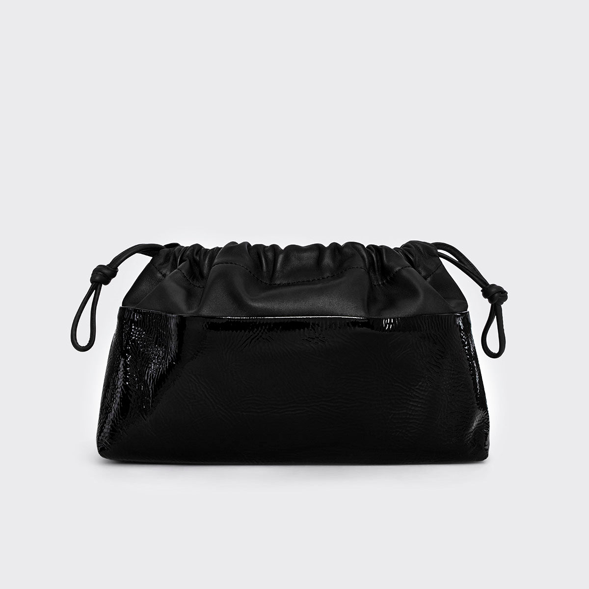 Pierre Hardy TWIN CLUTCH, black patent kidskin and black lambskin, vue 5