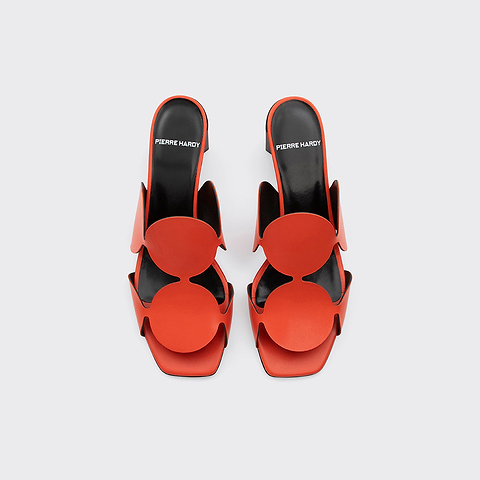 Pierre Hardy BULLES HEELED MULE, sun kidskin, vue 2