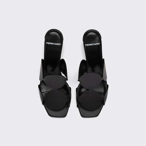 Pierre Hardy MULE À TALON BULLES, cuir de veau noir, vue 2