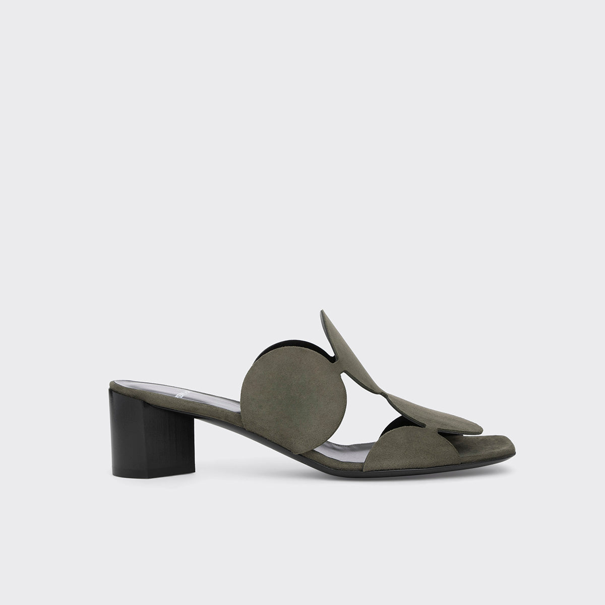 Pierre Hardy MULE À TALON BULLES, cuir de chevreau velours kaki, vue 5