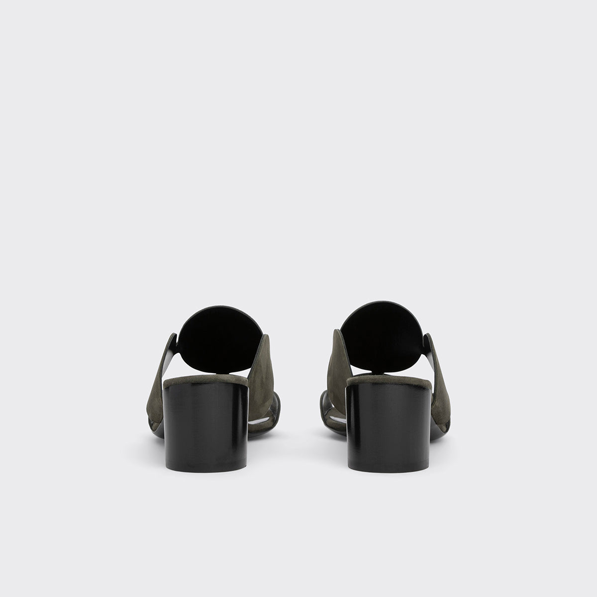 Pierre Hardy MULE À TALON BULLES, cuir de chevreau velours kaki, vue 4