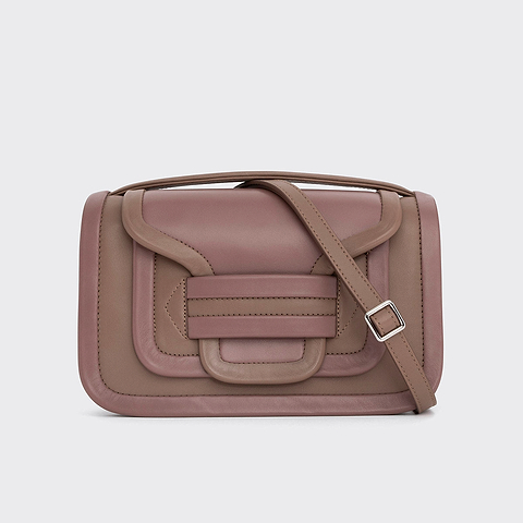 Pierre Hardy SAC À MAIN ALPHA MAXI, cuir de veau beige & rose