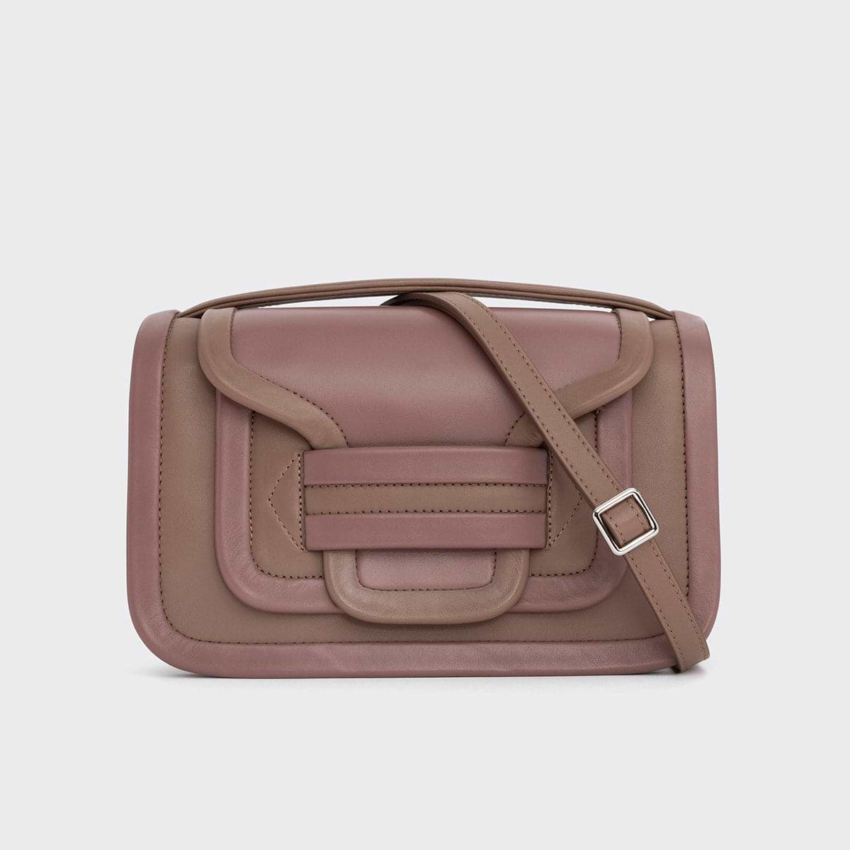Pierre Hardy SAC À MAIN ALPHA MAXI, cuir de veau beige & rose