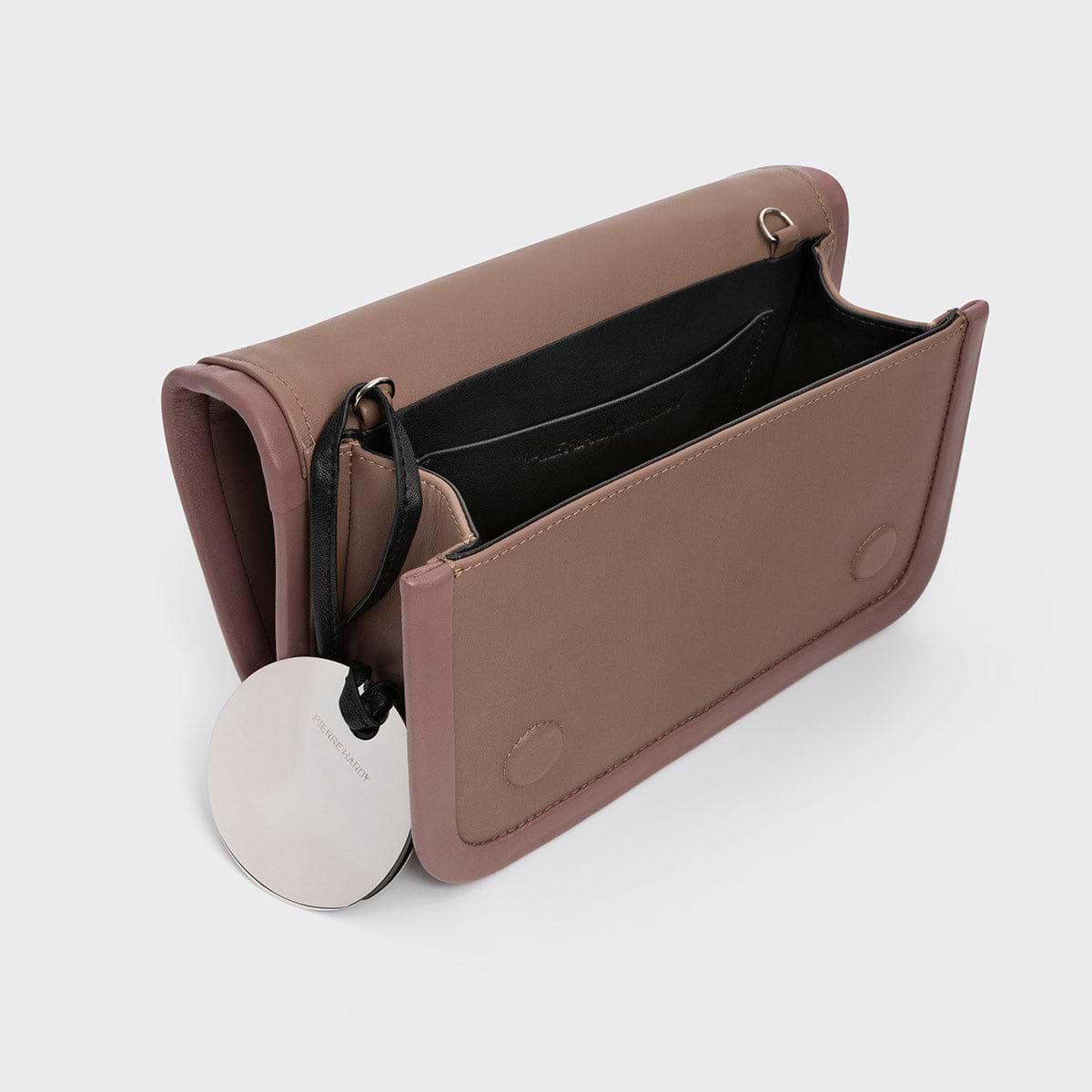 Pierre Hardy SAC À MAIN ALPHA MAXI, cuir de veau beige & rose, vue 2