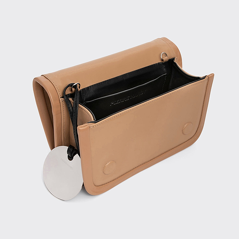 Pierre Hardy SAC À MAIN ALPHA MAXI, cuir de veau cappuccino, camel et blanc cassé, vue 2