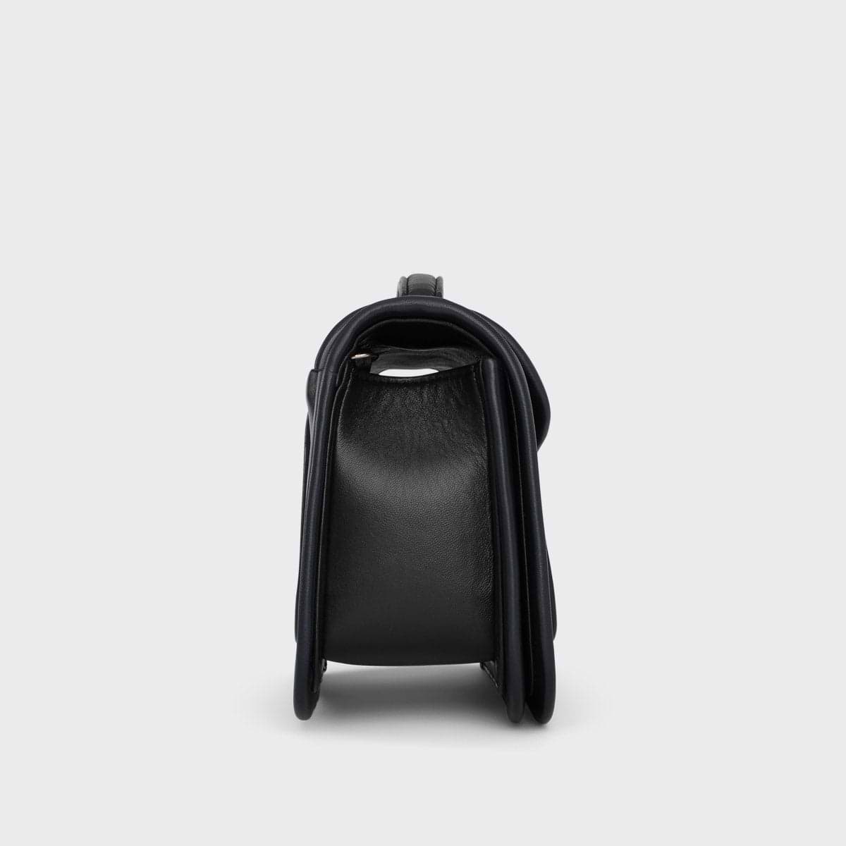 Pierre Hardy SAC À MAIN ALPHA MAXI, cuir d'agneau noir et bleu marine, vue 6