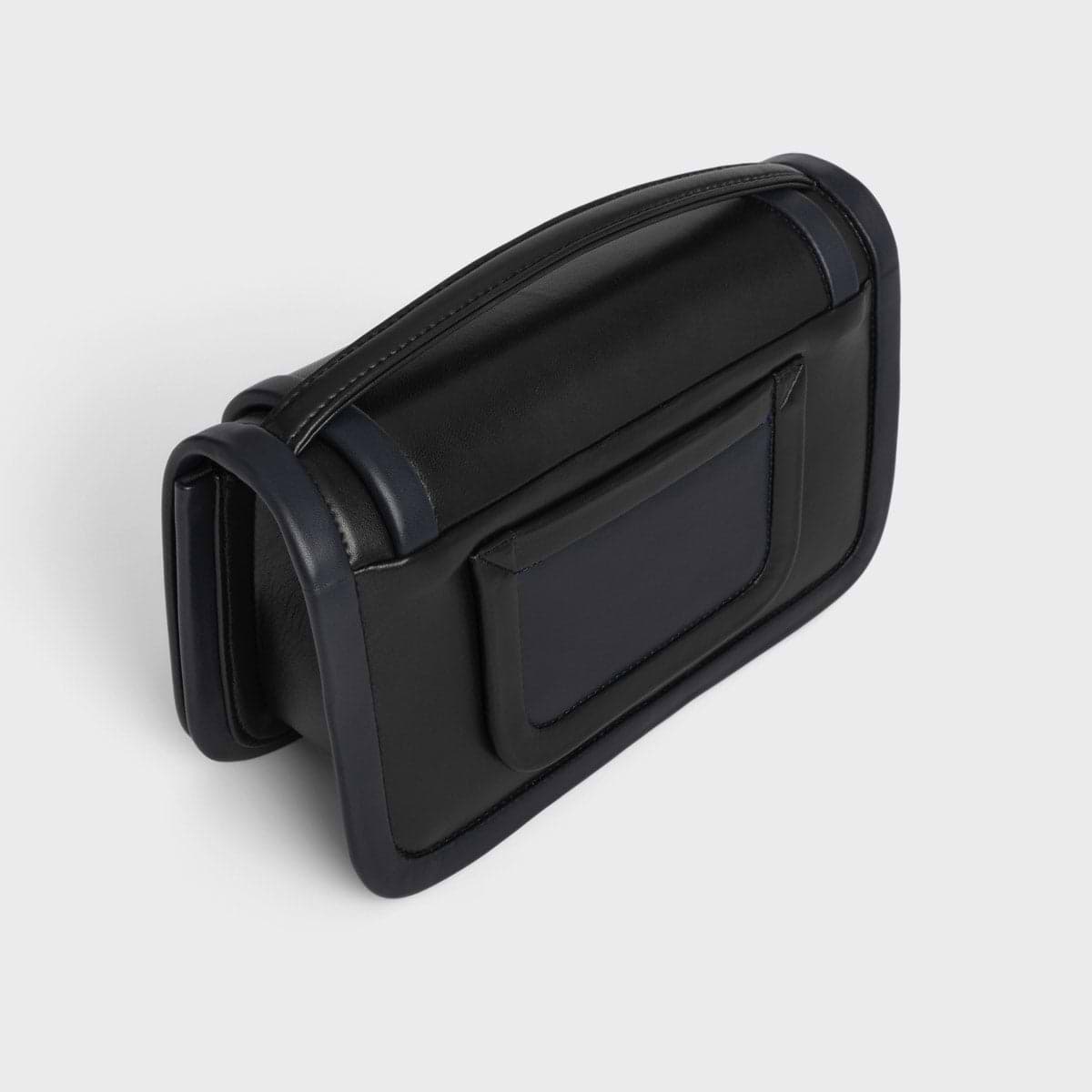 Pierre Hardy SAC À MAIN ALPHA MAXI, cuir d'agneau noir et bleu marine, vue 7