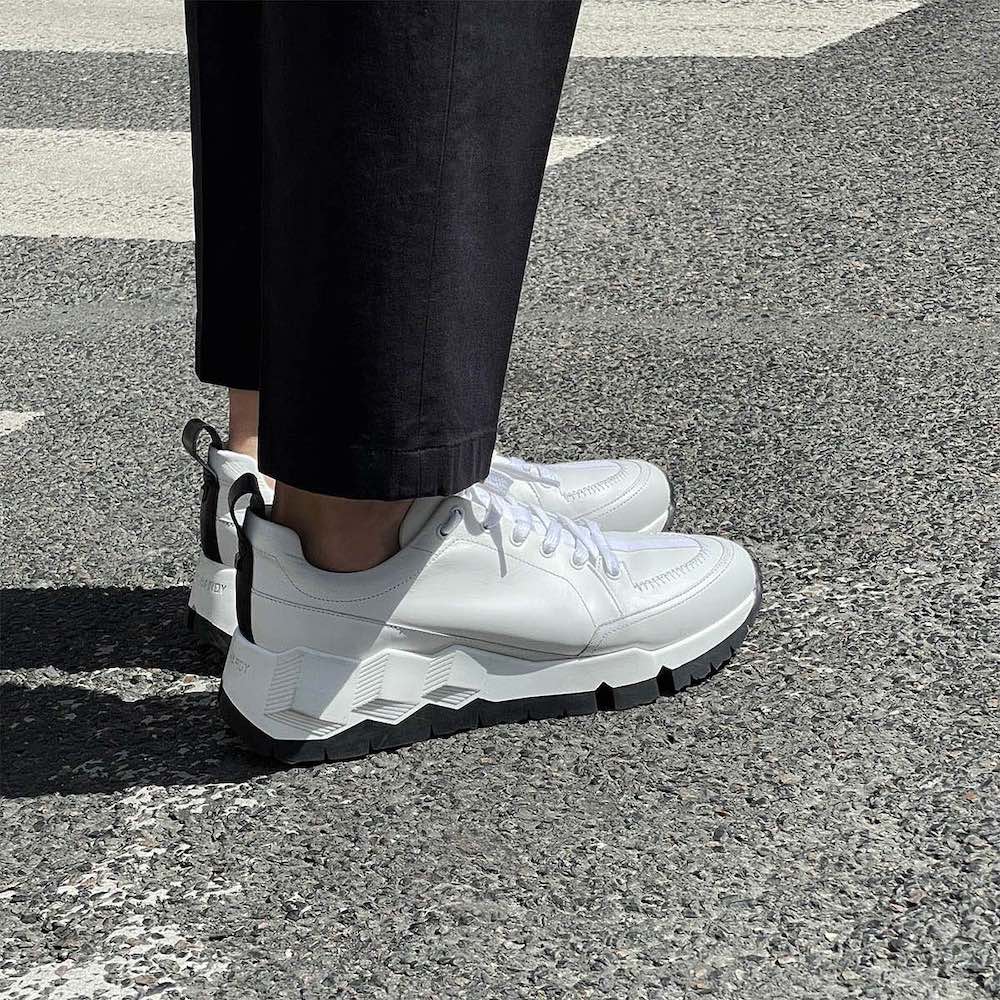 Pierre Hardy BASKETS STREET LIFE, cuir de veau blanc, vue 8
