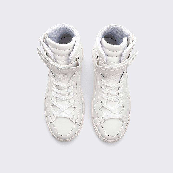 Pierre Hardy 012 HIGH-TOP SNEAKERS, white calfskin, view 6