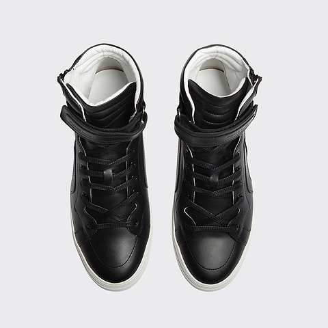 Pierre Hardy 112 HIGH-TOP SNEAKERS, black calfskin, view 2