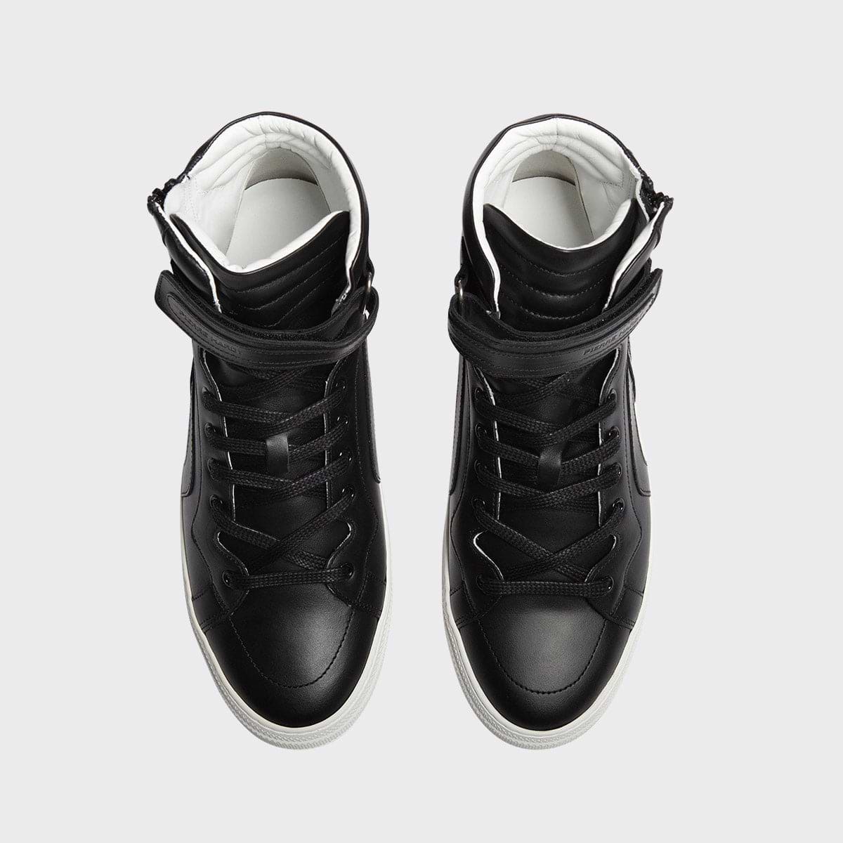 Pierre Hardy 112 HIGH-TOP SNEAKERS, black calfskin, view 3