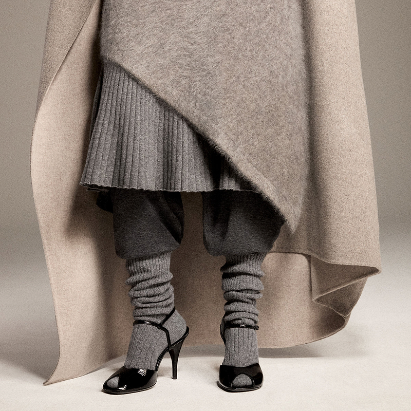 Heel and wool leg warmers