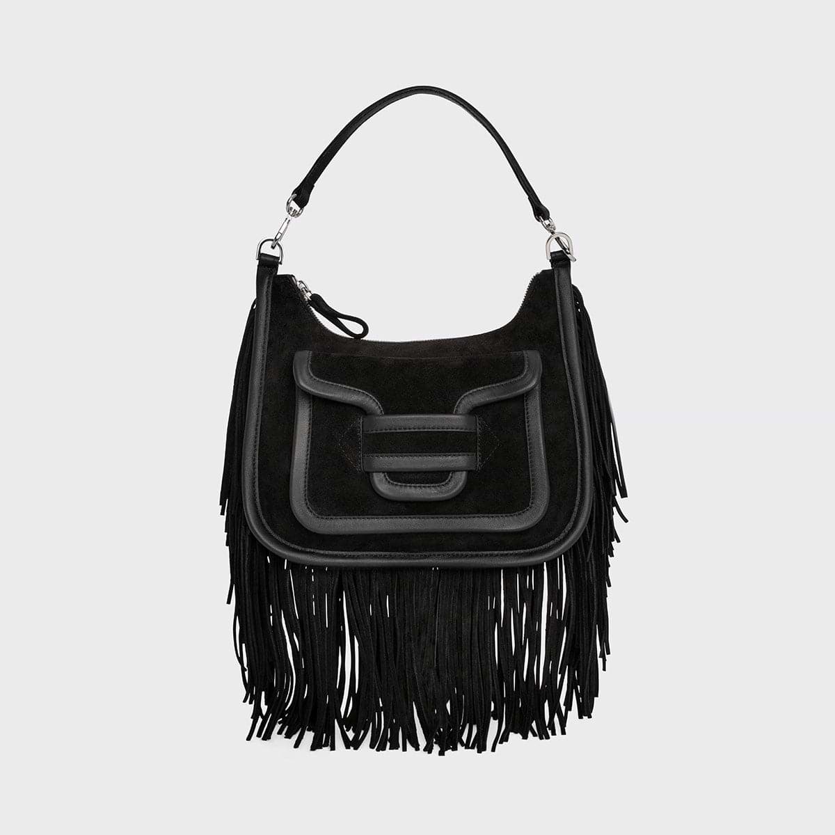 Pierre Hardy ALPHA DAY MISS TEXASBAG, black suede calfskin and black lambskin, view 2