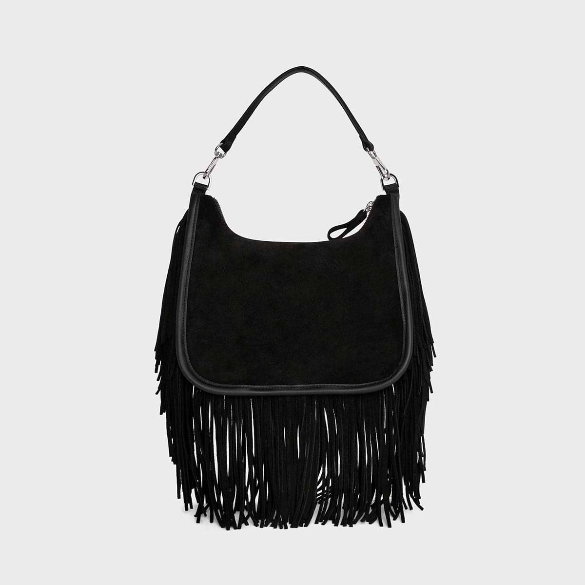 Pierre Hardy ALPHA DAY MISS TEXASBAG, black suede calfskin and black lambskin, view 6