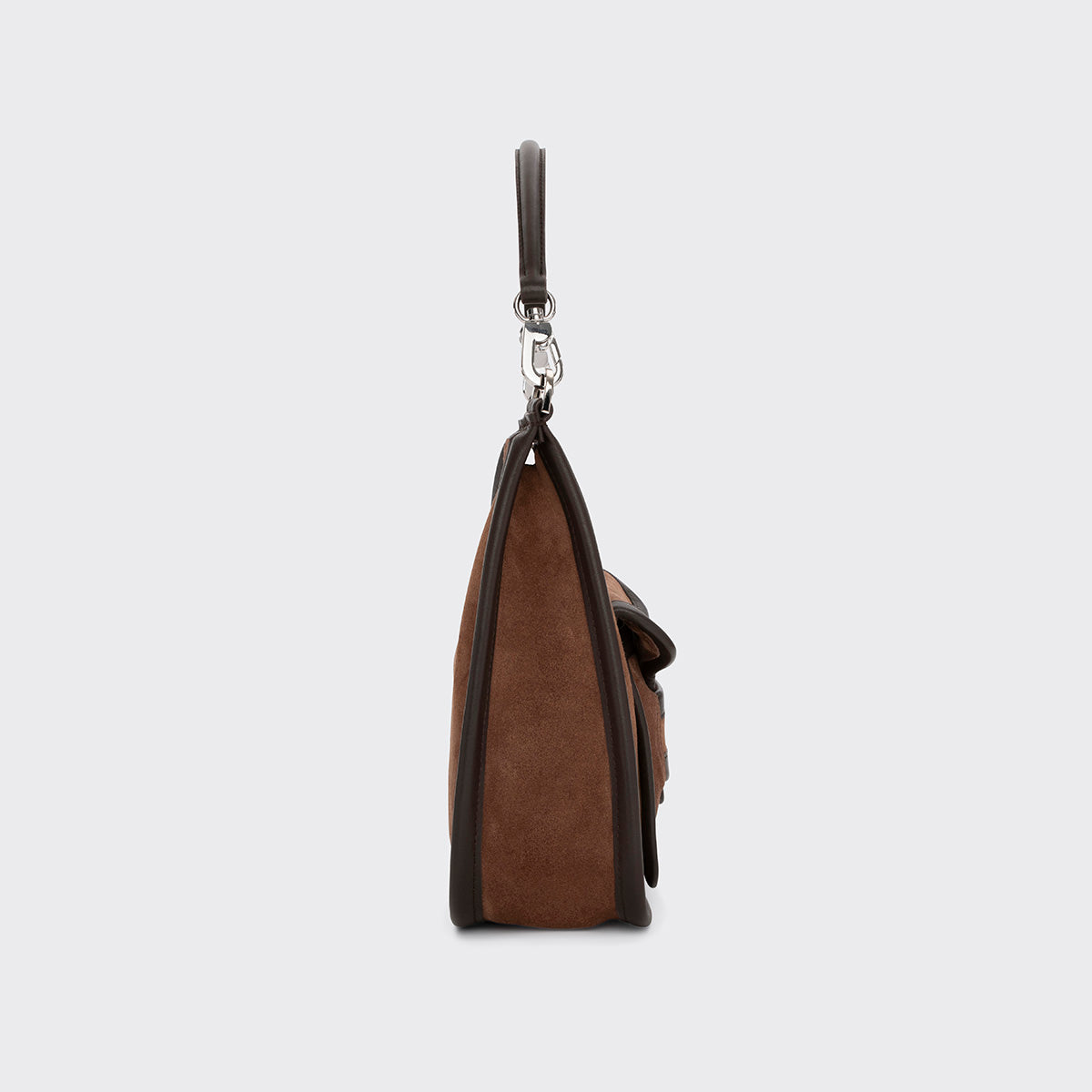 Pierre Hardy ALPHA DAY MISS BAG, brown suede calfskin and brown calfskin, view 6
