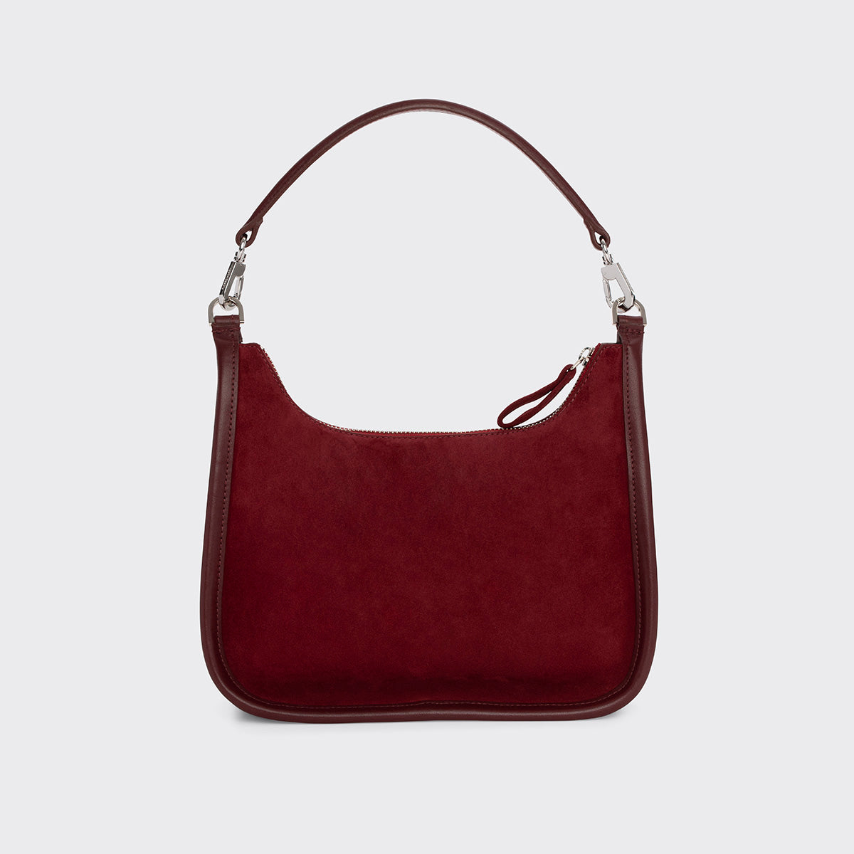 Pierre Hardy ALPHA DAY MISS BAG, carmine red suede calfskin and burgundy calfskin, view 6