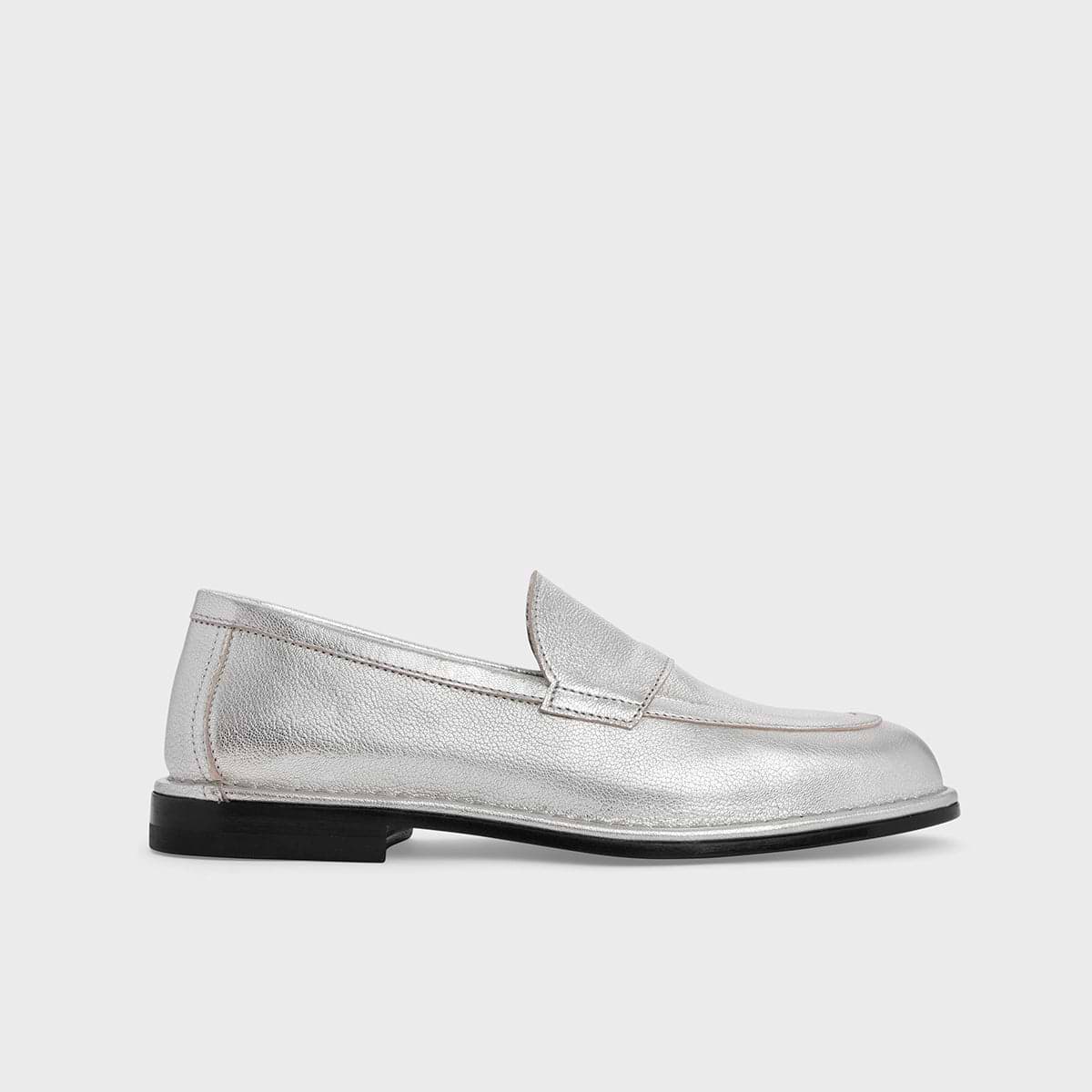 Pierre Hardy NOTO LOAFER, soft loafer lined in silver metalized kidskin
