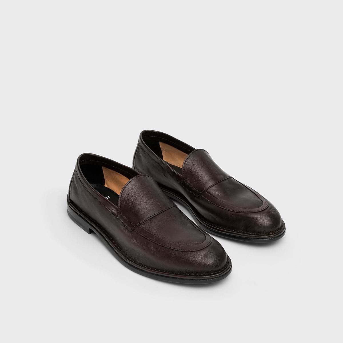 Pierre Hardy NOTO LOAFER, soft loafer in dark brown kangaroo leather, view 3