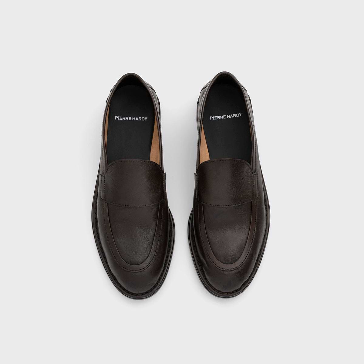 Pierre Hardy NOTO LOAFER, soft loafer in dark brown kangaroo leather, view 2