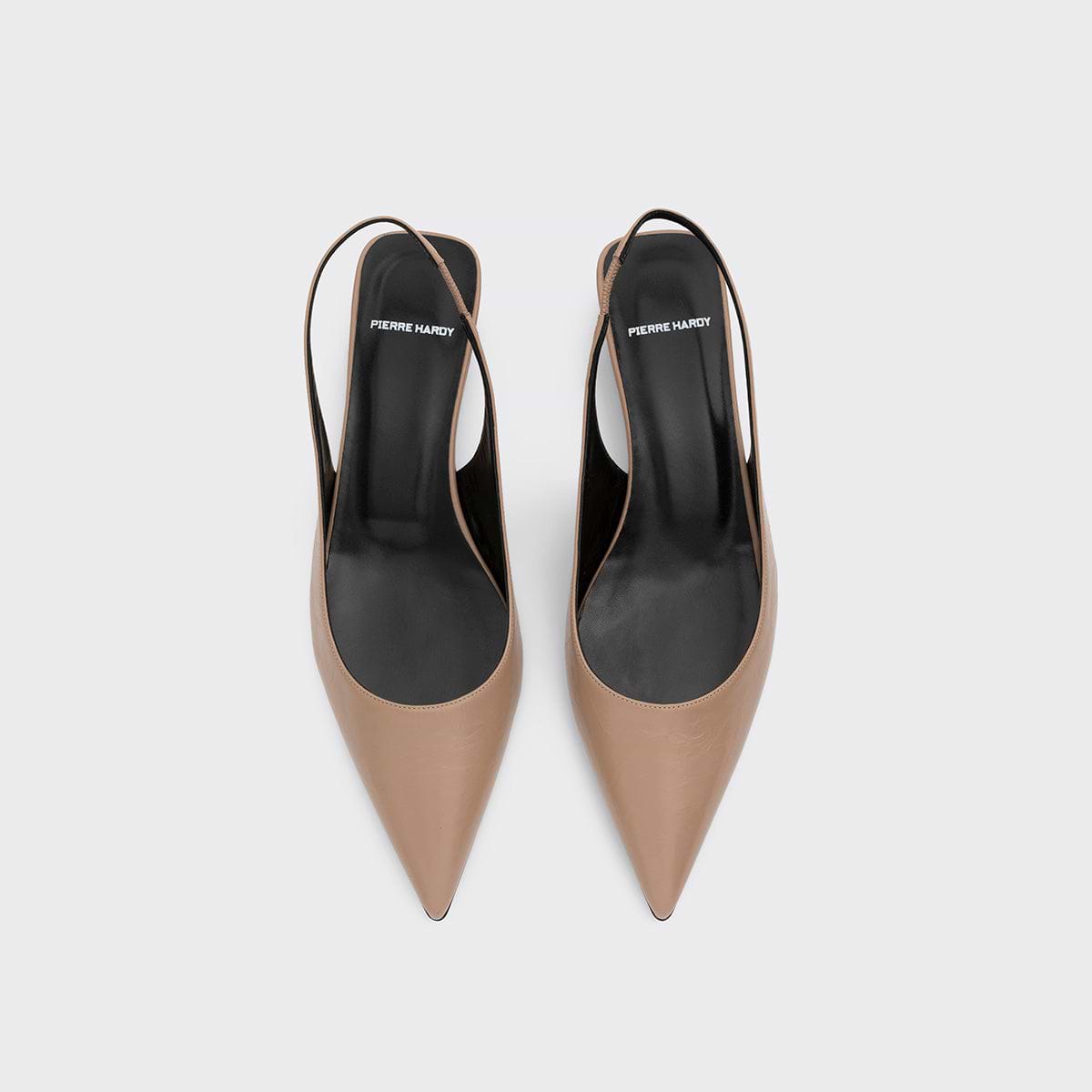 Pierre Hardy STELLA SLINGBACK, beige crinkled calfskin, view 3
