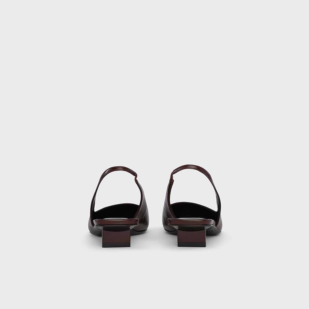 Pierre Hardy STELLA SLINGBACK, burgundy crinkled calfskin, view 3