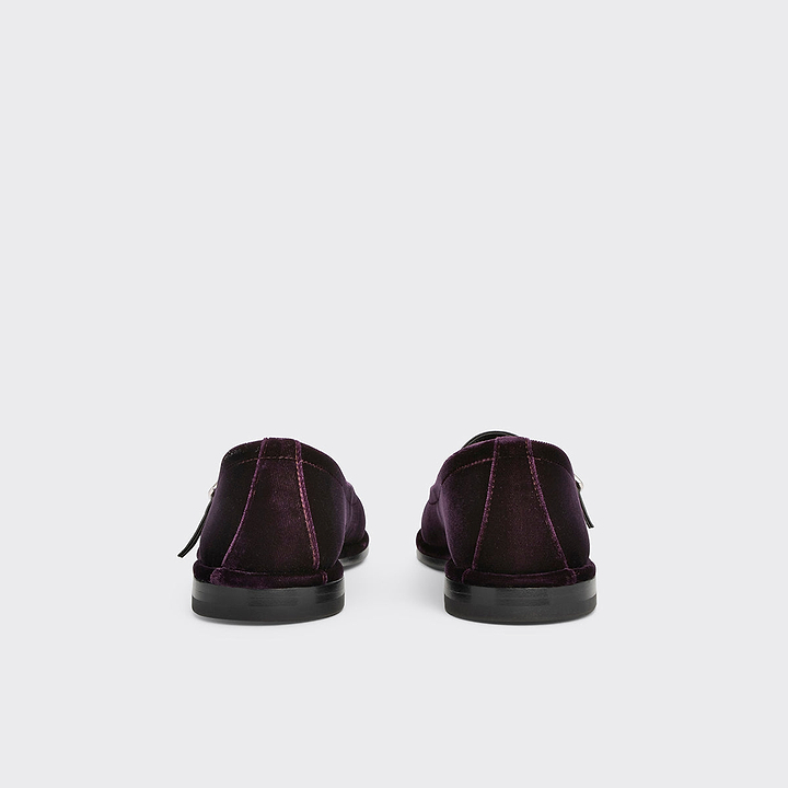 Pierre Hardy TRISH BALLERINA, black lambskin and plum suede, view 8