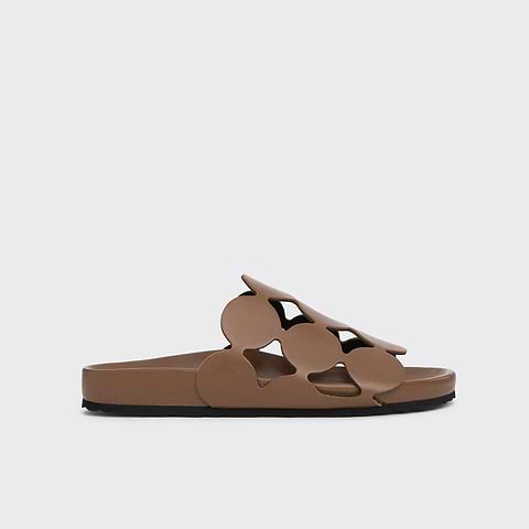Pierre Hardy BEACH BULLES, camel calfskin