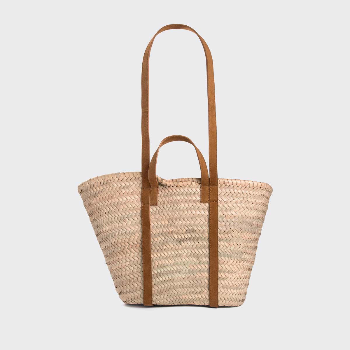 Pierre Hardy ALPHA BASKET RODEO, natural raffia and camel suede kidskin, view 9