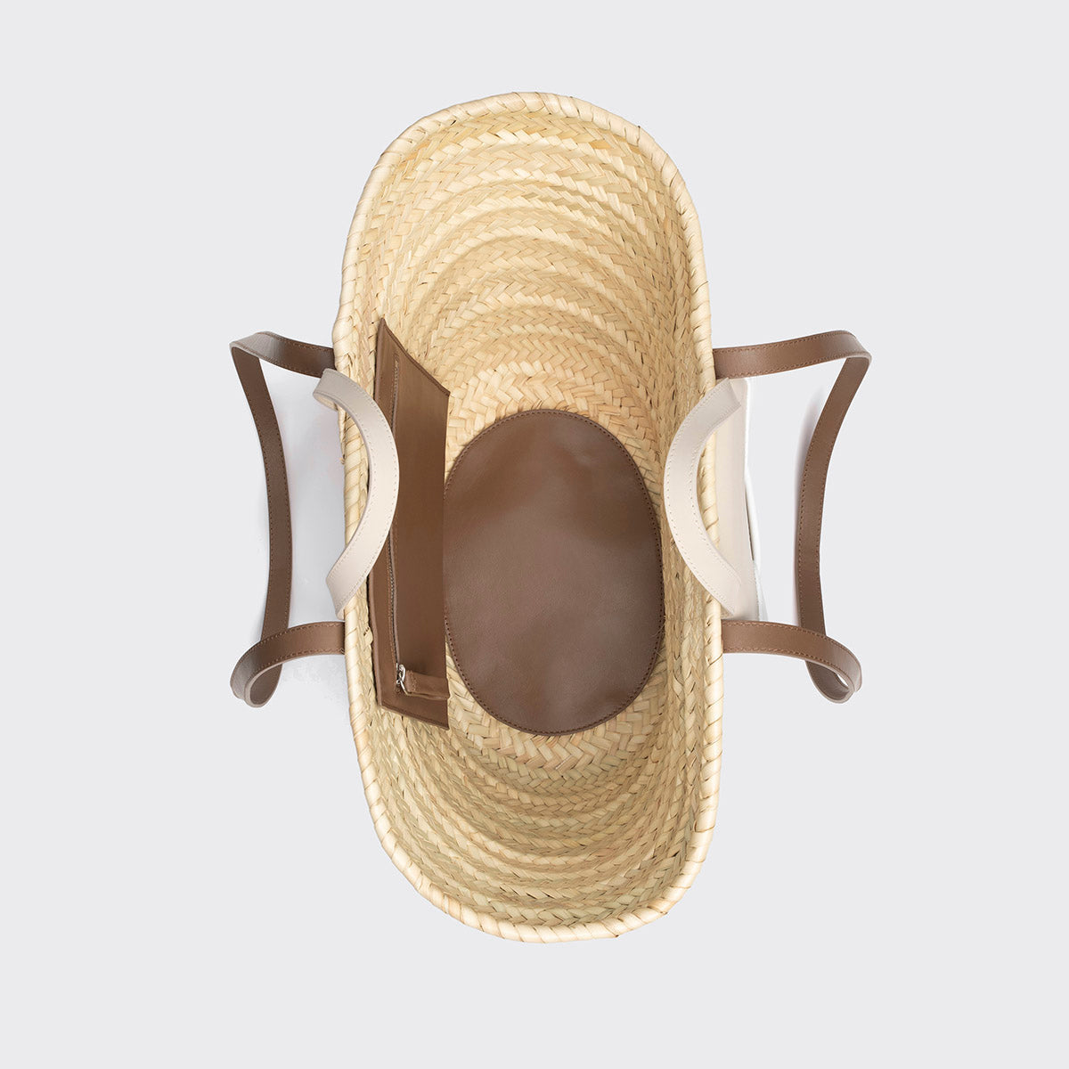 Pierre Hardy ALPHA BASKET, camel, off-white & black lambskin and white calfskin, view 6