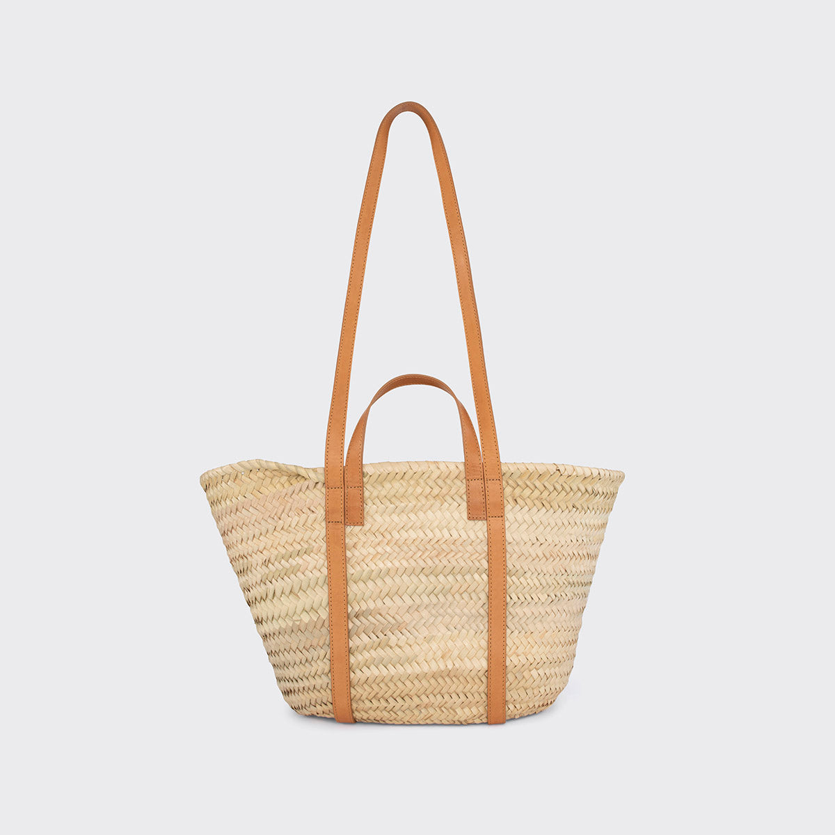Pierre Hardy ALPHA BASKET, natural raffia, black cube perspective coated canvas and tan calfskin, view 7