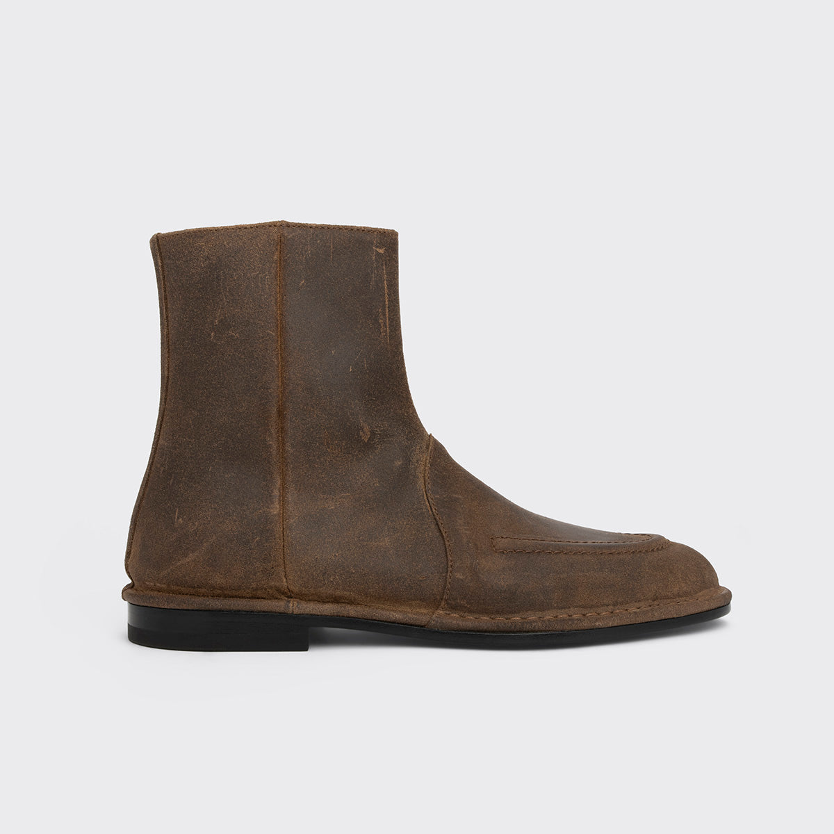 Pierre Hardy NOTO BOOTS, oiled raw tobacco brown calfskin