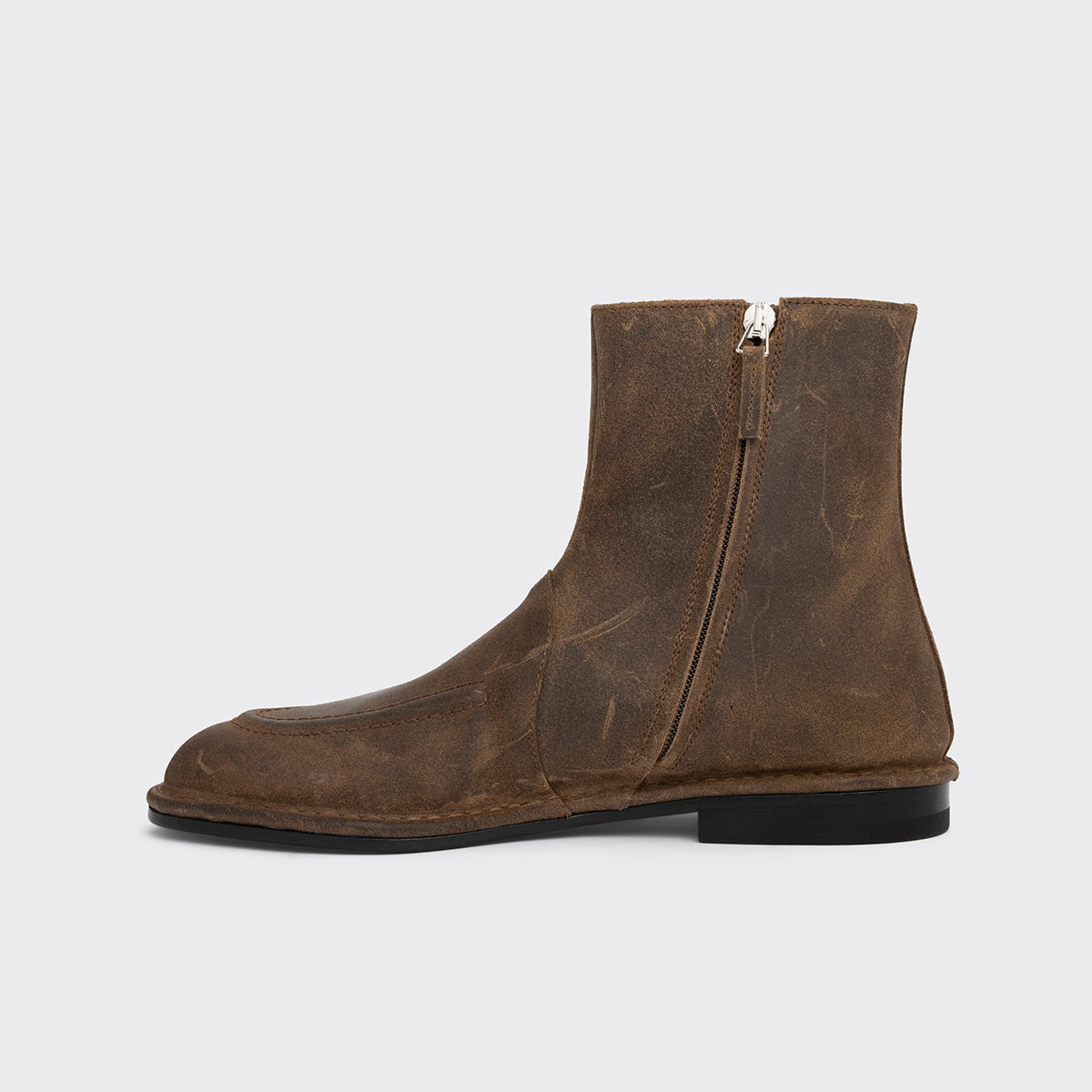 Pierre Hardy NOTO BOOTS, oiled raw tobacco brown calfskin, view 8