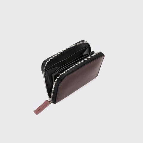 Pierre Hardy GINZA COIN PURSE, burgundy & rosewood calfskin, view 2