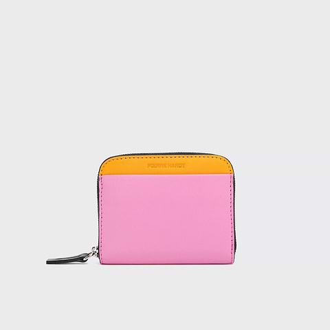 Pierre Hardy GINZA COIN PURSE, sun and pink lambskin