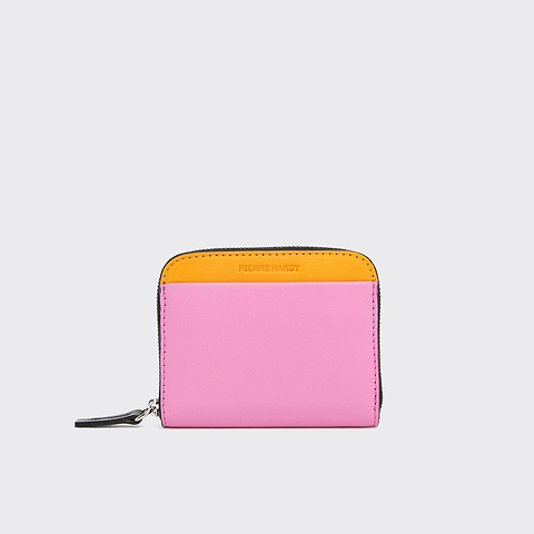Pierre Hardy GINZA COIN PURSE, sun and pink lambskin