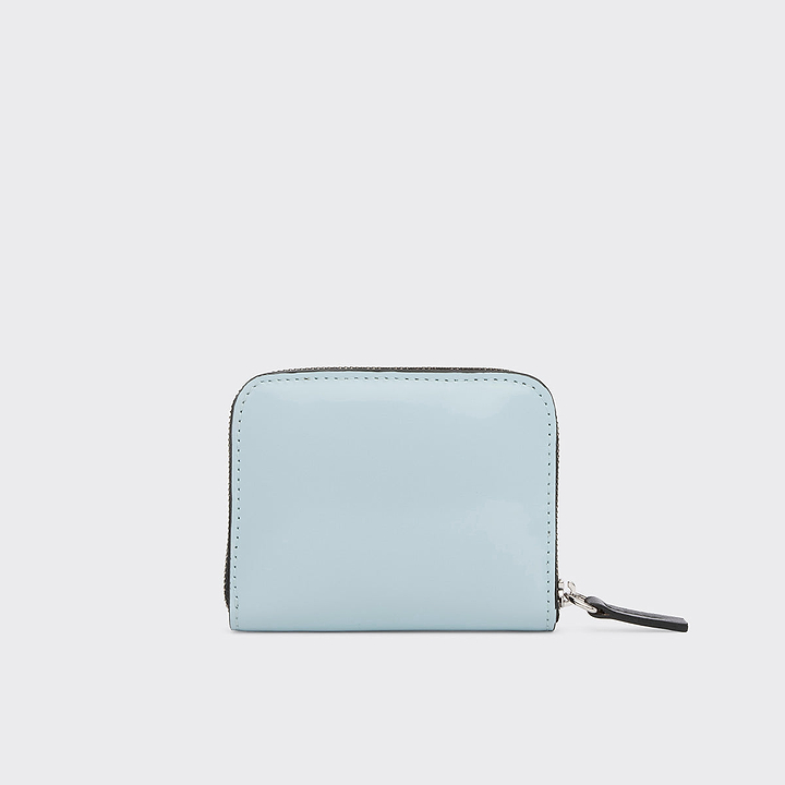 Pierre Hardy GINZA COIN PURSE, sky blue glazed lambskin and off-white calfskin, view 3