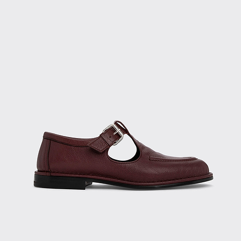 Pierre Hardy MODICA SANDAL, burgundy grained kidskin