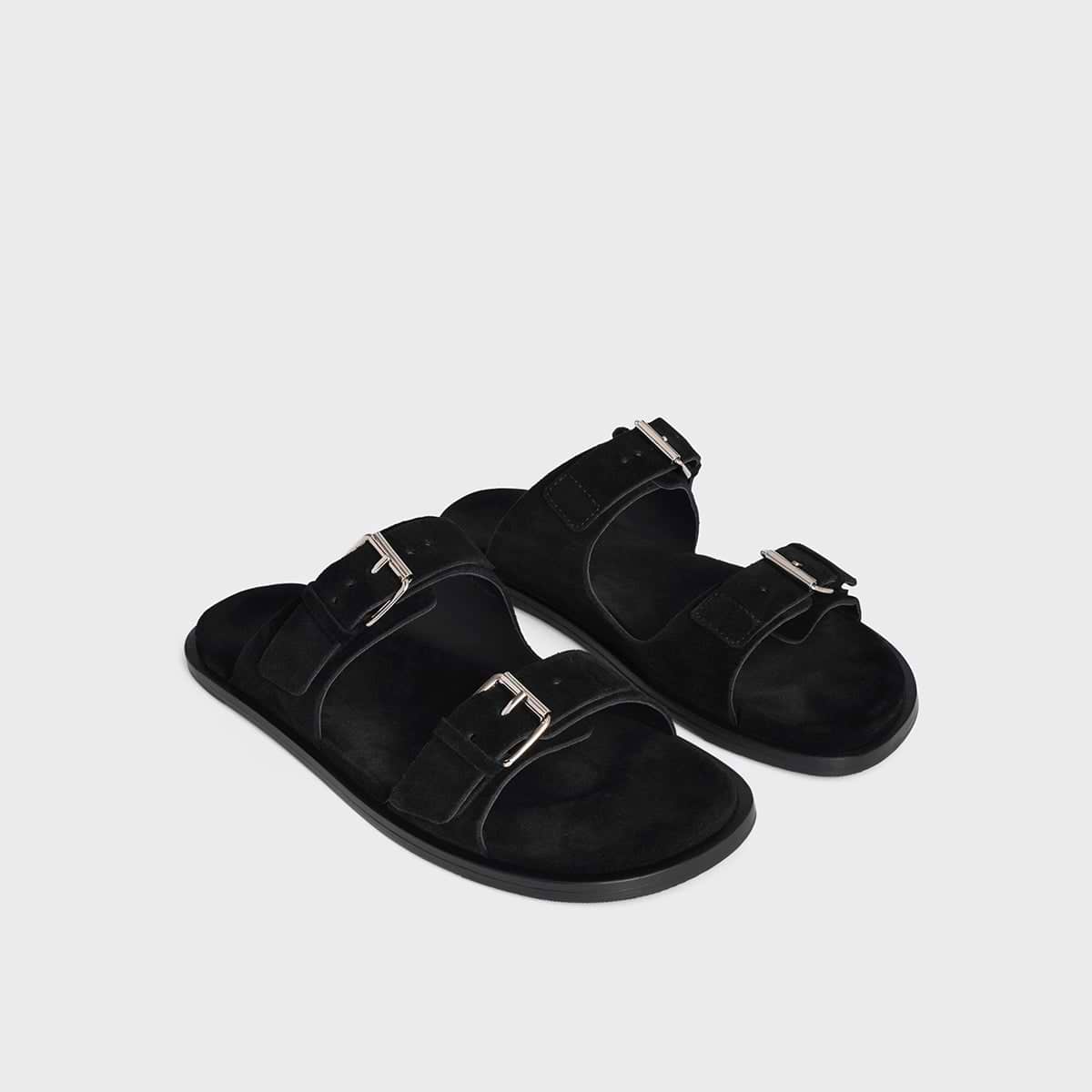 Pierre Hardy MARLON SANDAL, black suiede calfskin, view 4