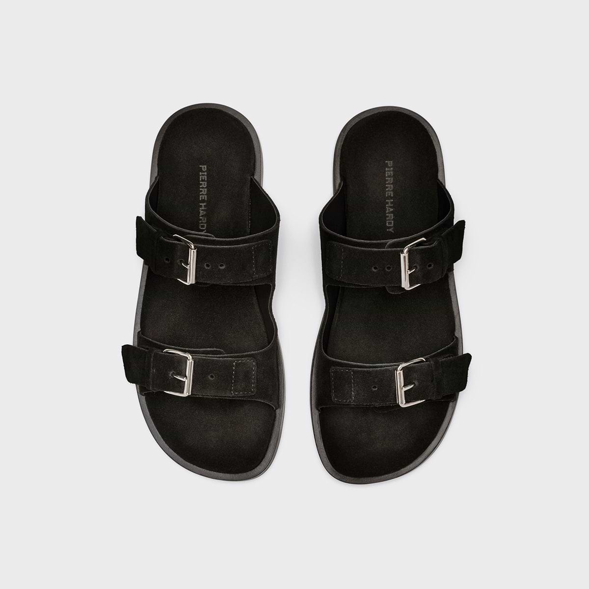 Pierre Hardy MARLON SANDAL, black suiede calfskin, view 3