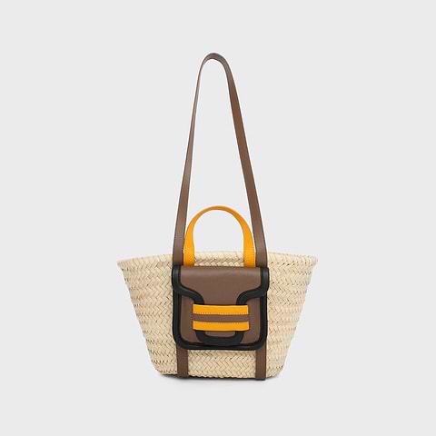 Pierre Hardy ALPHA MINI BASKET, camel & black lambskin and sun calfskin